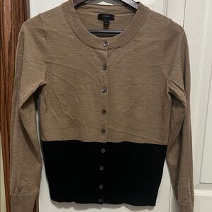 J. Crew Two-Tone Tan and Black Sweater